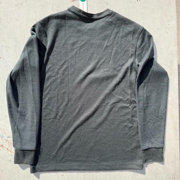 Men's NWT 01.Algo T-Shirt Gray Waffle-Knit Performance M QuickDry Stretch Active - Picture 6 of 11
